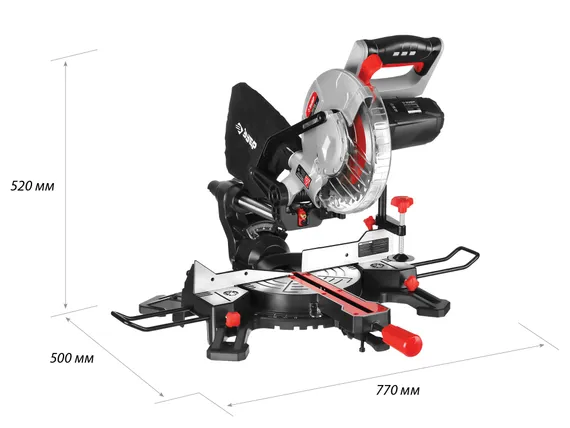 Пила торцовочная с протяжкой ЗУБР d 210 х 30 мм 1600 Вт (ЗПТ-210-1600 ПЛ)