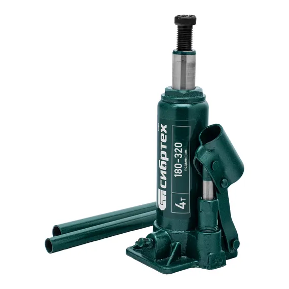 Домкрат гидравлический бутылочный, 4 т, 180-320 мм Сибртех
