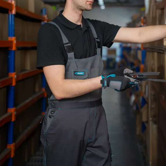 Полукомбинезон профессиональный рабочий, 97% хлопок 3% спандекс, M Gross