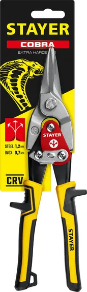 STAYER Cobra, 250 мм, прямые ножницы по металлу (23055-S)