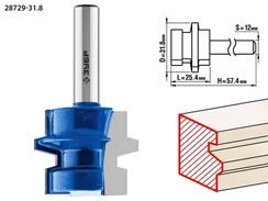 ЗУБР 31.8 x 25,4 мм, хвостовик 8 мм, фреза комбинированная универсальная, Профессионал (28729-31.8)
