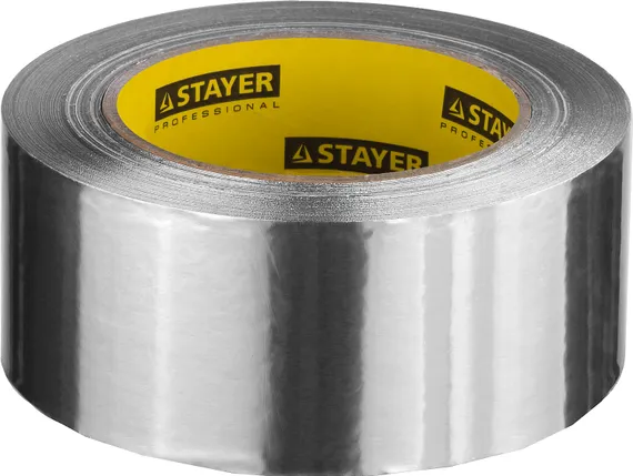 STAYER ProTape, 75 мм, 50 м, до 120 °С, самоклеящаяся алюминиевая лента, Professional (12268-75-50)