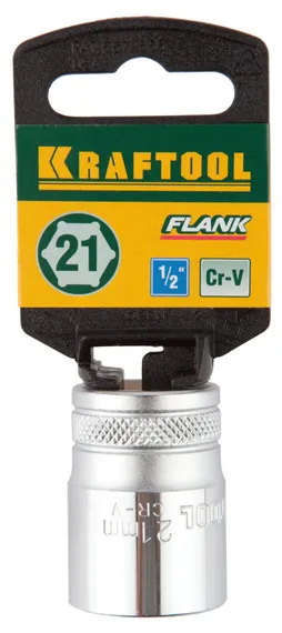 KRAFTOOL FLANK, 1/2″, 21 мм, торцовая головка (27805-21)