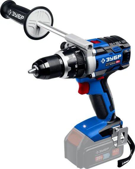 Бесщеточная дрель-шуруповерт, ЗУБР Т7, 20 В, 100 Н·м, без АКБ, Профессионал (DB-211)