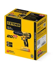 Ударная дрель-шуруповерт, STEHER 20 В, 40 Н·м, без АКБ (LMS), (CDS-40)