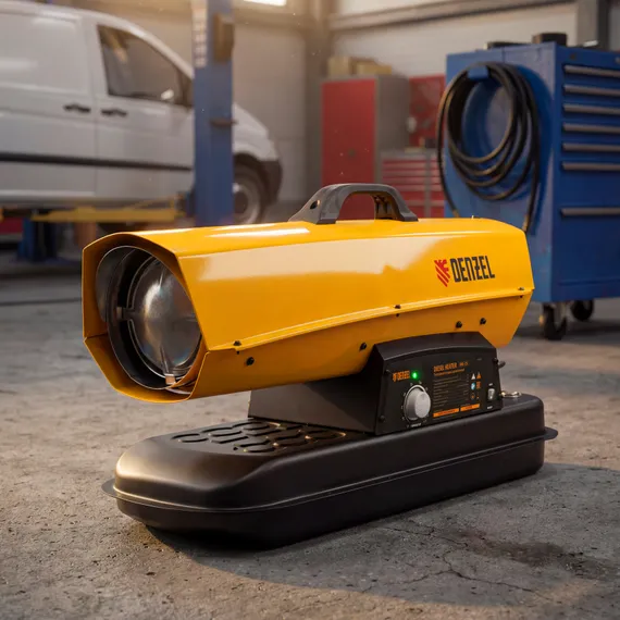 Дизельная тепловая пушка DHG-25i, 25 кВт, 600 м3/ч, прямой нагрев, термостат Denzel