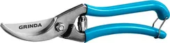 GRINDA P-10, 210 мм, цельнокованые лезвия, стальные рукоятки, покрытие ПВХ, плоскостной секатор, PROLine (423410)