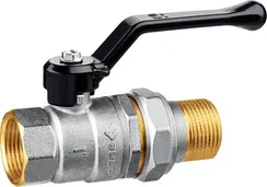 ЗУБР d 1″, ручка-рычаг, ″мама-папа″, полнопроходной шаровой кран с накидной гайкой (51320-1)