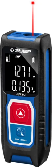 Лазерный дальномер, ЗУБР ДЛ-30, 30 м, Профессионал (34927)