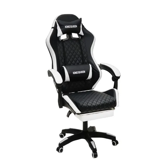 Кресло 892-1 цвет черный/белый с массажем 892-1-black-white-mass