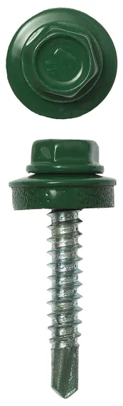 ЗУБР СКД 6002, 29 х 4.8 мм, зелёный лист, 400 шт (2,15 кг.), кровельный саморез, Профессионал (4-300315-48-029-6002)