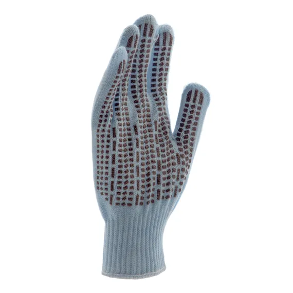 Перчатки трикотажные, акрил, ПВХ гель, "Протектор", цвет зенит, оверлок Сибртех