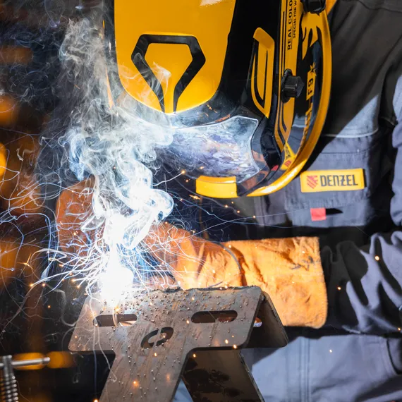 Щиток защитный лицевой (маска сварщика) F9, см. окно 100x60, Real Color, DIN 4-8/9-13// Denzel