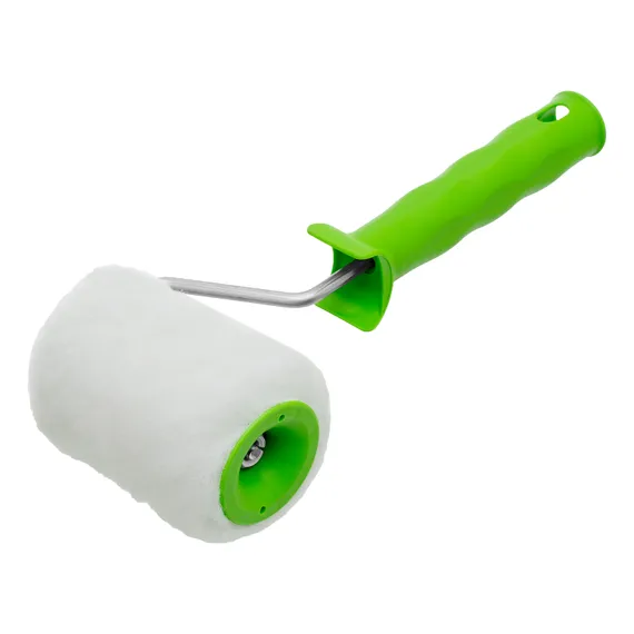 Валик "Искусственный мех" с ручкой, 100 мм, ворс 15 мм, D 48 мм, D ручки 6 мм, полиэстер Сибртех