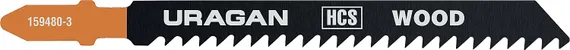 URAGAN T111C, T-хвост., по дереву, HCS, шаг 3 мм, 75 мм, 2 шт, полотна для лобзика (159480-3)