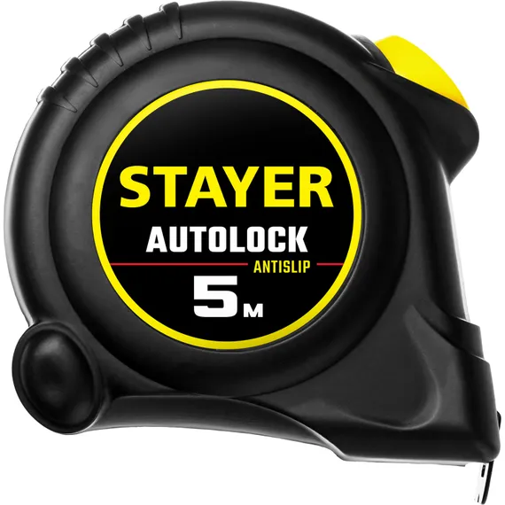 STAYER AutoLock, 5 м х 25 мм, рулетка с автостопом (2-34126-05-25)