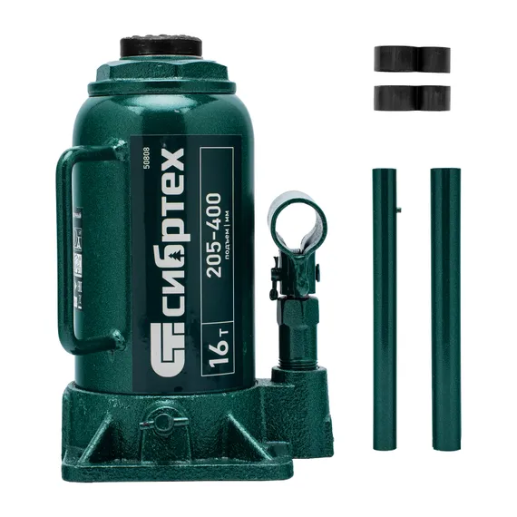 Домкрат гидравлический бутылочный, 16 т, 205-400 мм Сибртех