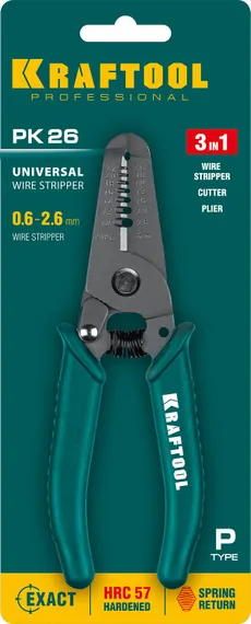 KRAFTOOL PK-26, 0.6 - 2.6 мм, многофункциональный стриппер (22660-15)