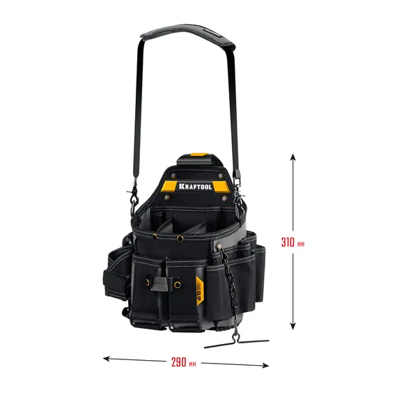 KRAFTOOL KPB-23 поясная сумка с быстросъёмным креплением FastClip, 290 х 310 мм (38766)