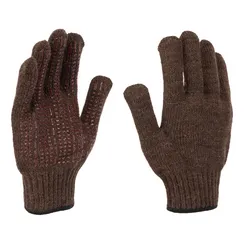 Перчатки трикотажные, верблюжья и овечья шерсть, ПВХ -гель Протектор Сибртех