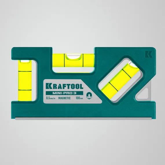 KRAFTOOL Mini-Pro 3, 100 мм, магнитный компактный уровень (34861-010)