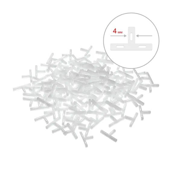 ЗУБР 4 мм, 100 шт, Т-образные, крестики для плитки (33813-4)