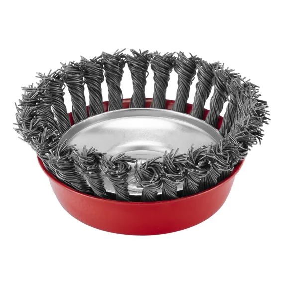 Щетка для УШМ, 125 мм, М14, "чашка", крученая проволока 0.8 мм Matrix