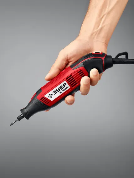 Электрический гравер с набором насадок, ЗУБР, 245 предметов, 160 Вт, (ЗГ-160-H245)