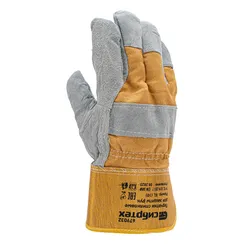 Перчатки спилковые комбинированные, усиленные, утолщенные, размер XL, Сибртех