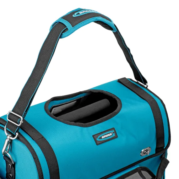 Переноска для инструмента, 400х225х300мм, пластиковое дно, наплечный ремень Gross