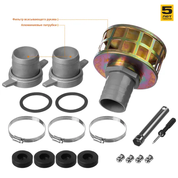 ЗУБР 1000 л/мин, мотопомпа бензиновая для грязной воды (МПГ-1000-80)