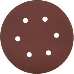 Круг шлифовальный ЗУБР ″Мастер″ универсальный, из абразивной бумаги на велкро основе, 6 отверстий, Р320, 150мм, 5шт