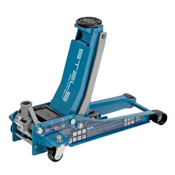 Домкрат гидравлический подкатной, быстр.подъем, 3т LOW PROFILE QUICK LIFT, 75-515 мм, проф Stels