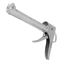 Пистолет для герметика, 310 мл, "полуоткрытый", хромированный, зубчатый шток 7 мм Matrix