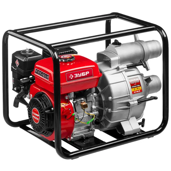 Мотопомпа бензиновая для грязной воды ЗУБР 1000 л/мин (МПГ-1000-80)
