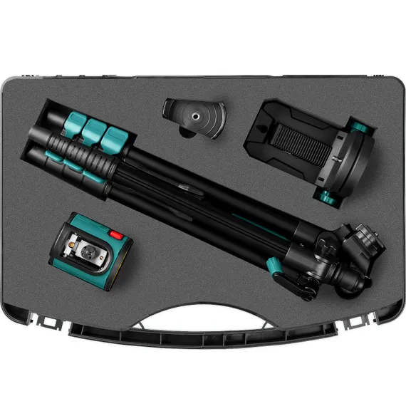 KRAFTOOL CL 20 #4 нивелир лазерный, 20 м, IP54, точн. +/-0,2 мм/м, держатель, штатив, в кейcе