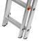 Лестница, 3 х 11 ступеней, алюминиевая, трехсекционная, Сибртех