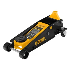 Домкрат гидравлический подкатной 3 т, с фиксатором, быстрый подъем, 135-480 мм, профессиональный Denzel