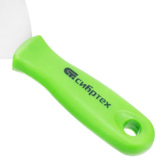 Шпательная лопатка из нержавеющей стали, 120 мм, пластмассовая ручка Сибртех