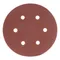 Круг абразивный на ворсовой подложке под "липучку", перфорированный, P 600, 150 мм, 5 шт Matrix