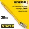 STAYER UNIVERSAL, 38 мм, 1,5″, щетина светлая натуральная, пластмассовая ручка, все виды ЛКМ, радиаторная кисть (0110-38)