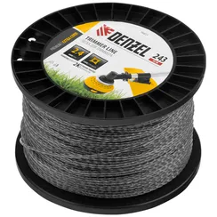 Леска для триммера двухкомпонентная витой квадрат, 2,4мм х 243м, на DIN катушке EXTRA CORD Denzel