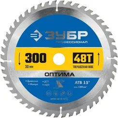 ЗУБР Оптима, 300 x 30 мм, 48Т, пильный диск по дереву, Профессионал (36903-300-30-48)