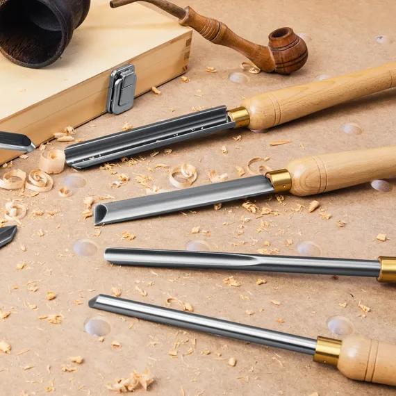 KRAFTOOL Grand-6 6 предм., набор токарных резцов по дереву (18368)