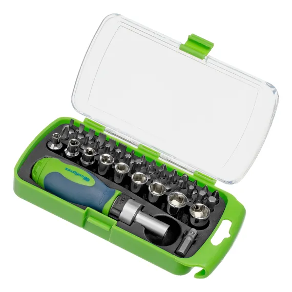 Отвертка ревер. + биты, 41 пред., PH+PZ+SL+H+T, CrV, 2к рукоятка Сибртех