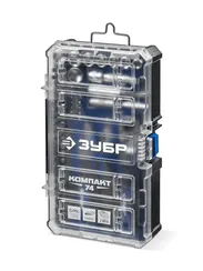 ЗУБР Компакт 74 предм., система стыковки Z-БОКС, универсальный набор инструмента, Профессионал (25283)