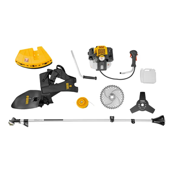 Триммер бензиновый DGT 520, 52 см3, 3 л. с, неразъемная штанга, состоит из 2 частей Denzel