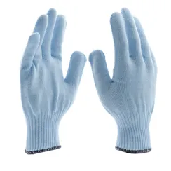 Перчатки трикотажные, акрил, цвет зенит, оверлок Сибртех