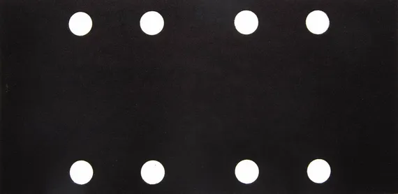 Лист шлиф. универсал. URAGAN ″Оптимален для мягких пород дерева″ 8 отверстий по линии, для ПШМ, P180, 80х166мм, 50шт