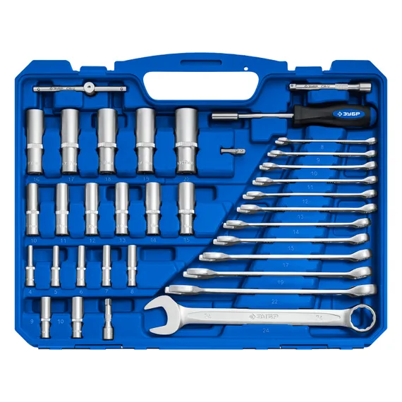 ЗУБР А-216, 216 предм., (1/2″+ 3/8″+ 1/4″), универсальный набор инструмента, Профессионал (27674-H216)